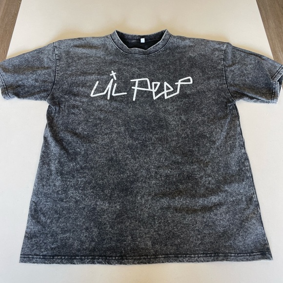 Lil Peep Acid Wash Graphic T-Shirt - Picture 1 of 2